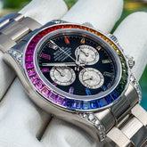 Rolex Rainbow Automatic 42mm Men's Watch | Rainbow Bezel Stainless Steel