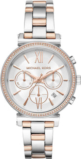 Michael Kors Sofie Rose Gold Women's Watch | Pink Dial Chronograph | 38mm
