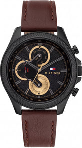 Tommy Hilfiger Clark Black Dial Chronograph Premium Men's Watch | 43mm