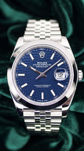 Rolex Datejust 41 Blue Motif Dial Jubilee Premium Men's Watch | 41mm