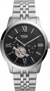 Fossil Townsman Automatic Skeleton Black Dial Men's Watch | Stainless Steel | 43mm