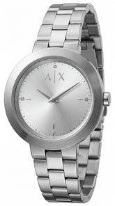 Armani Exchange AX5176 Women's Analog Watch | Silver Sunray Dial | Stainless Steel Bracelet | 36mm