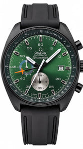Omega Seamaster Chronograph ST Men's Watch | Green Dial | Black Rubber Strap | 43mm