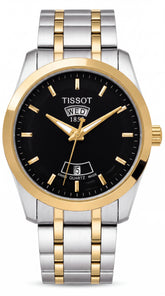 Tissot Couturier Day-Date Men's Watch | Black Dial | Two-Tone Stainless Steel | 43mm