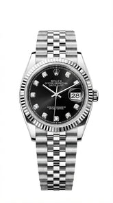 Rolex Datejust 36 Black Dial Jubilee Bracelet Automatic Watch