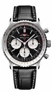 Breitling Navitimer Chronograph Men's Watch | Black Dial | Leather Strap | 44mm