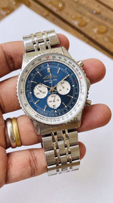 Breitling Navitimer Chronograph Men's Watch | Blue Dial | Stainless Steel Bracelet | 44mm