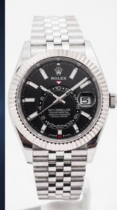 Rolex Sky-Dweller Black Dial Jubilee Premium Automatic Watch For Men | 42mm