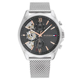 Tommy Hilfiger Baker Chronograph TH1710646 Men's Premium Watch | Silver Mesh Strap