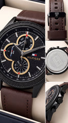 Tommy Hilfiger Clark Black Dial Chronograph Premium Men's Watch | 43mm