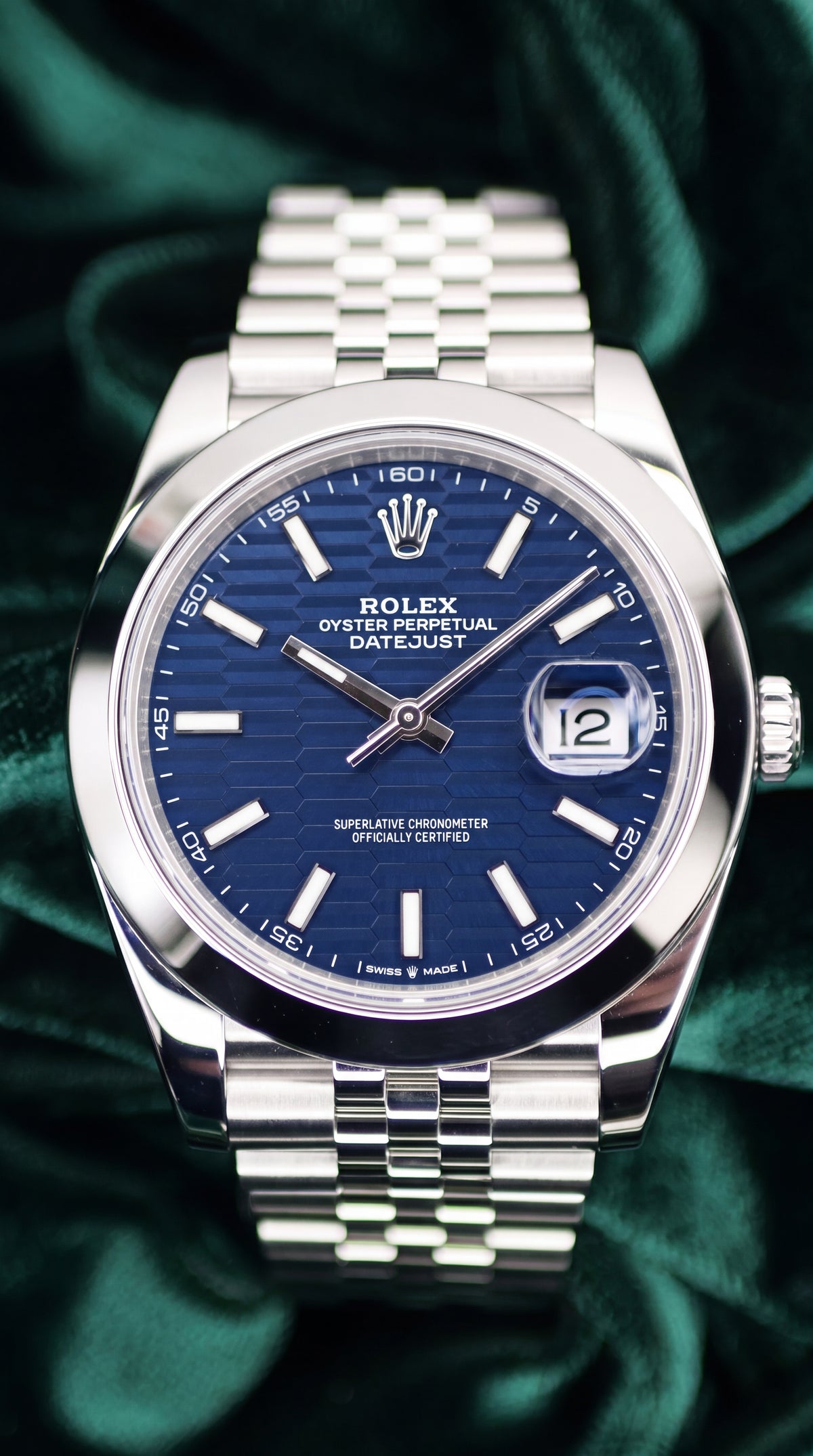 Rolex Datejust 41 Blue Motif Dial Jubilee Premium Men's Watch | 41mm