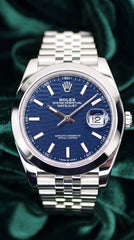 Rolex Datejust 41 Blue Motif Dial Jubilee Premium Men's Watch | 41mm