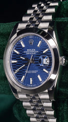 Rolex Datejust 41 Blue Motif Dial Jubilee Premium Men's Watch | 41mm