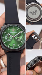 Emporio Armani Green Chronograph Men's Watch | Black Case | 43mm