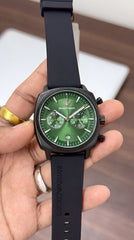 Emporio Armani Green Chronograph Men's Watch | Black Case | 43mm