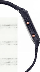 Casio Vintage Digital Black Mesh Unisex Watch | Black Dial | LED Illuminator | 36mm