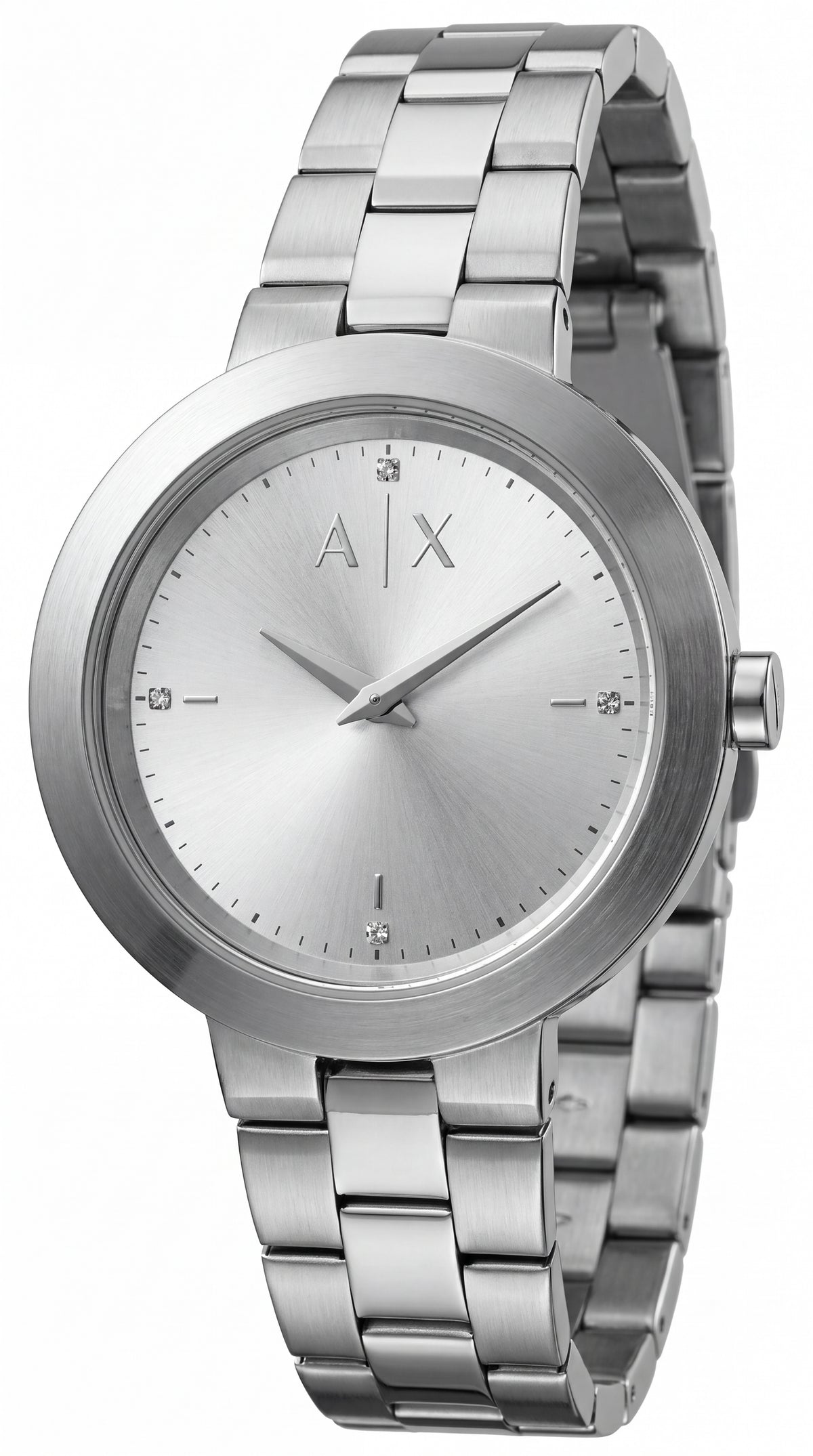 Armani Exchange AX5176 Women's Analog Watch | Silver Sunray Dial | Stainless Steel Bracelet | 36mm