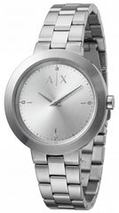 Armani Exchange AX5176 Women's Analog Watch | Silver Sunray Dial | Stainless Steel Bracelet | 36mm