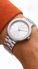 Armani Exchange AX5176 Women's Analog Watch | Silver Sunray Dial | Stainless Steel Bracelet | 36mm