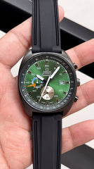 Omega Seamaster Chronograph ST Men's Watch | Green Dial | Black Rubber Strap | 43mm
