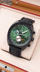 Omega Seamaster Chronograph ST Men's Watch | Green Dial | Black Rubber Strap | 43mm