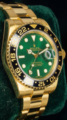 Rolex GMT-Master II Men's Watch | Green Dial | Gold-Tone Stainless Steel | 41mm