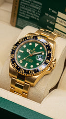 Rolex GMT-Master II Men's Watch | Green Dial | Gold-Tone Stainless Steel | 41mm