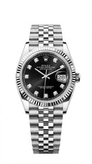 Rolex Datejust 36 Black Dial Jubilee Bracelet Automatic Watch