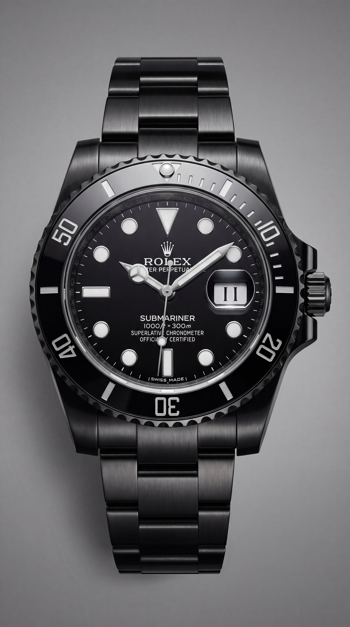 Rolex Submariner Automatic Men's Watch | Black Dial | Black Stainless Steel Bracelet | 41mm