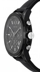 Armani Exchange AX2098 Men's Chronograph Watch | Black Dial | Black Silicone Strap | 43mm
