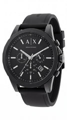 Armani Exchange AX2098 Men's Chronograph Watch | Black Dial | Black Silicone Strap | 43mm