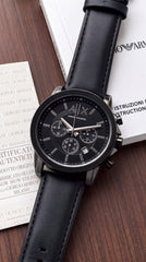 Armani Exchange AX2098 Men's Chronograph Watch | Black Dial | Black Silicone Strap | 43mm