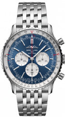 Breitling Navitimer Chronograph Men's Watch | Blue Dial | Stainless Steel Bracelet | 44mm