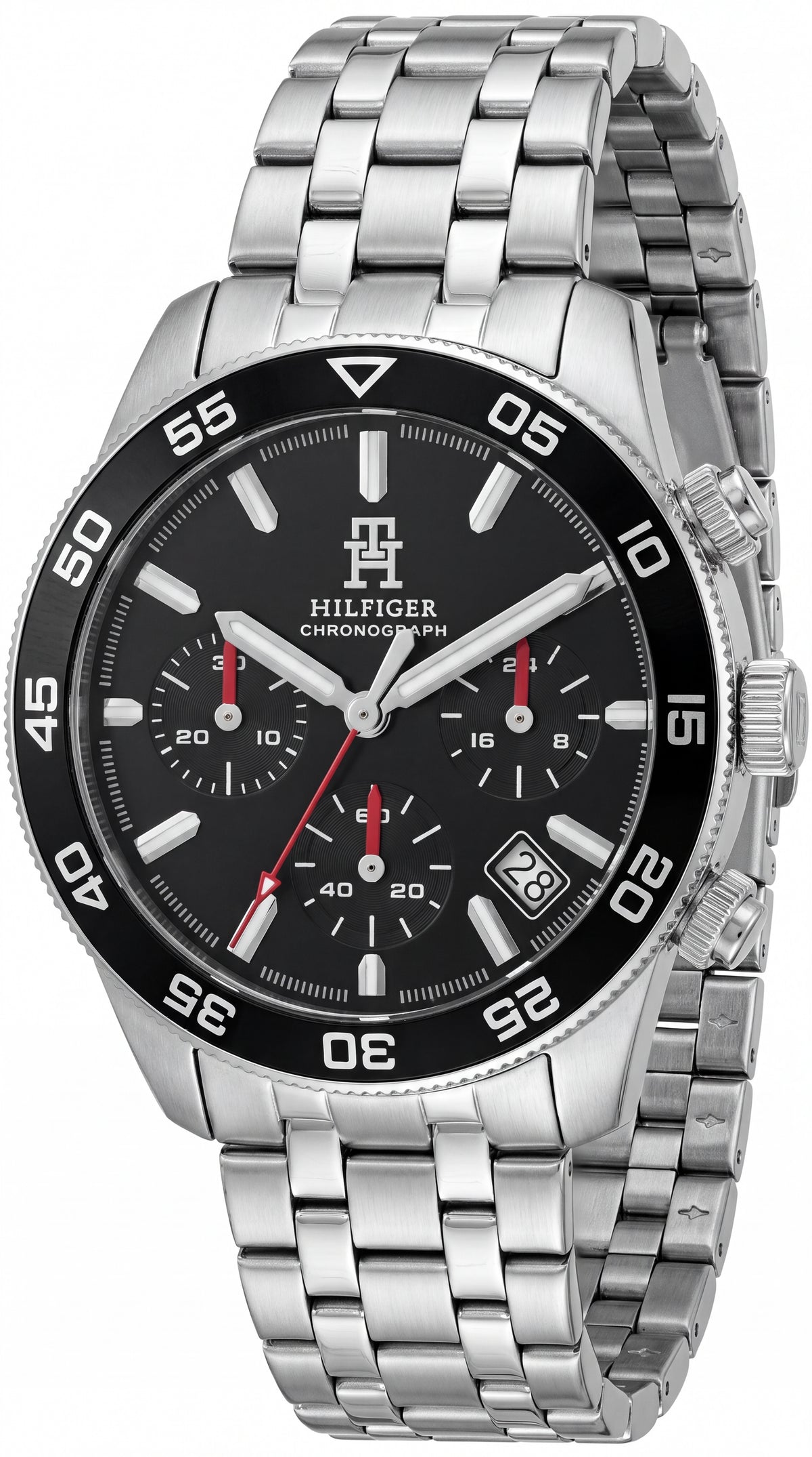 Tommy Hilfiger TH17921561 Men's Chronograph Watch | Black Dial | Stainless Steel Bracelet | 43mm