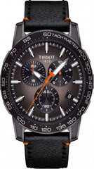 Tissot Supersport Chrono Men's Watch | Black Dial | Leather Strap | Quartz Chronograph | 45mm