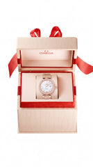Omega Ladymatic Diamond Edition Women's Watch | White Dial | Rose Gold Crystal Bezel | 30mm