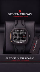 SevenFriday ME1/01 Inspired Men's Watch | Globe Dial | Black Silicone Strap | 44mm