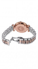 Emporio Armani Slim Women's Watch | Rose Gold Two-Tone Bracelet | Crystal Dial | 32mm