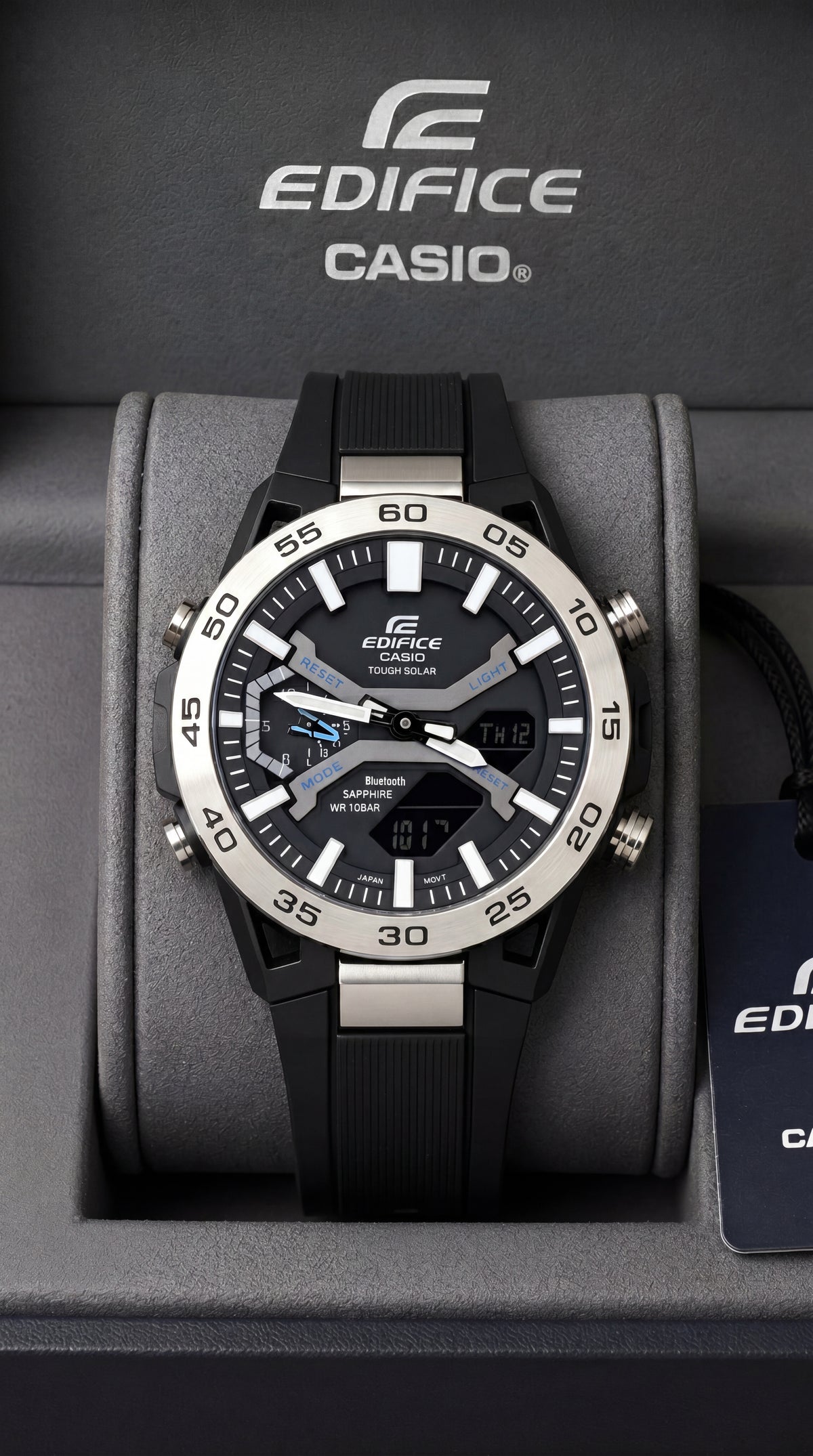 Casio Edifice Sospensione Digital Master Copy Watch for Men | Dual Time Analog Digital Carbon Edition