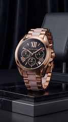 Michael Kors Bradshaw Rose Gold Chronograph Master Copy Watch For Women | 36mm