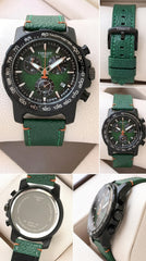 Tissot Supersport Chrono XL Green Leather Master Copy Watch For Men | 45.5mm