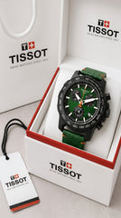 Tissot Supersport Chrono XL Green Leather Master Copy Watch For Men | 45.5mm