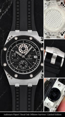 Audemars Piguet Royal Oak Offshore Survivor Black Master Copy Watch For Men | 43mm Limited Edition
