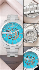 Armani Exchange Hampton Automatic Tiffany Blue Master Copy Watch For Men | 43mm
