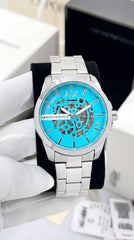 Armani Exchange Hampton Automatic Tiffany Blue Master Copy Watch For Men | 43mm