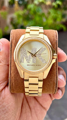 Michael Kors Bradshaw MK6555 Women's Watch | Champagne Gold Crystal Dial | 7AA Premium Collection