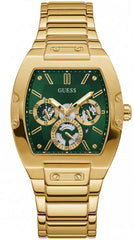 GUESS Phoenix GW0456G3 Men's Multifunction Watch | Green Dial Gold Bracelet | 7AA Premium Collection