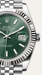 Rolex Datejust 41 Mint Green Dial Jubilee Bracelet Premium Automatic Watch For Men | 41mm