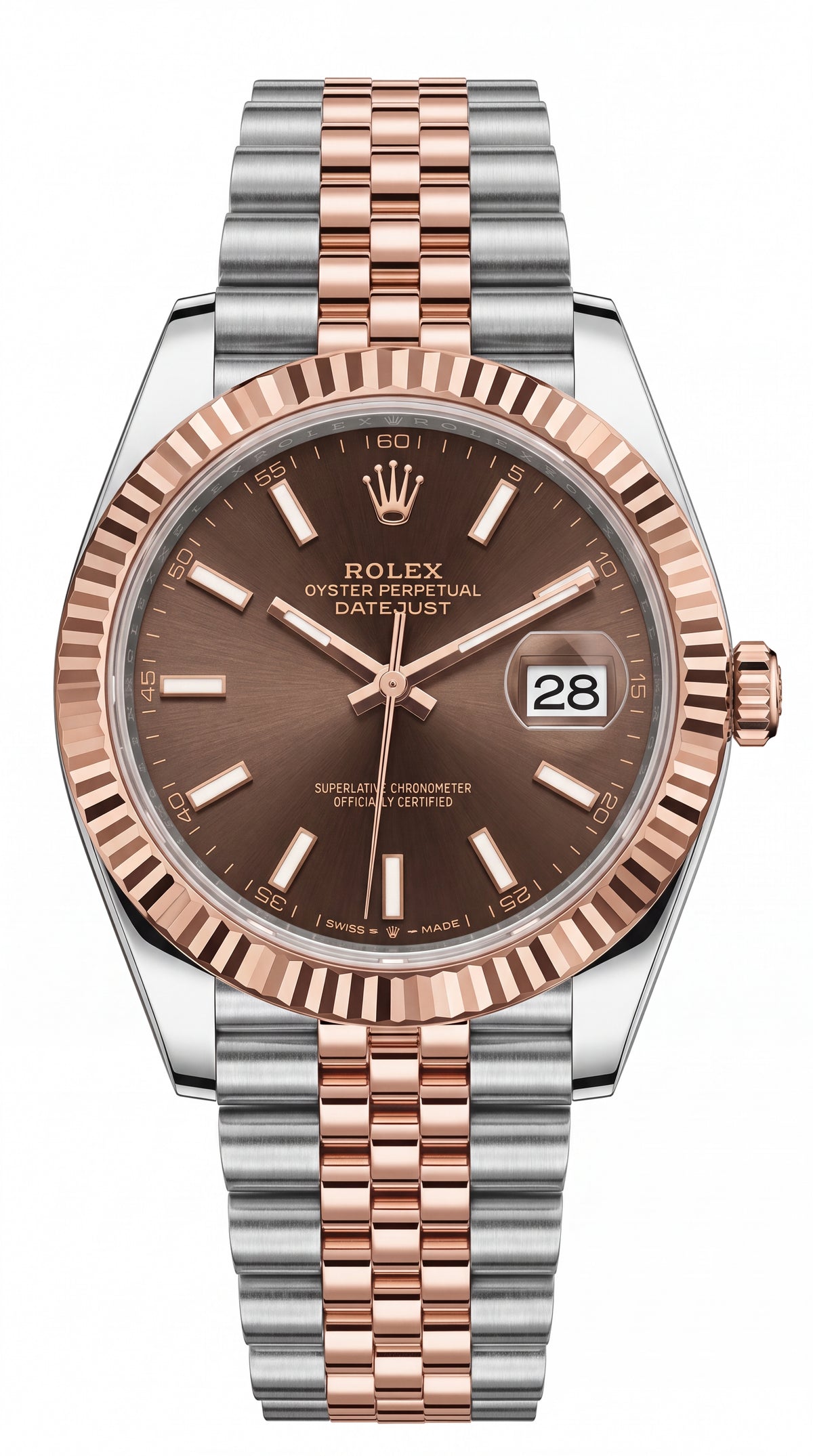 Rolex Datejust 41 Chocolate Dial Rose Gold Jubilee Premium Automatic Watch For Men | 41mm