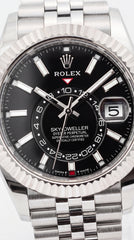 Rolex Sky-Dweller Black Dial Jubilee Premium Automatic Watch For Men | 42mm